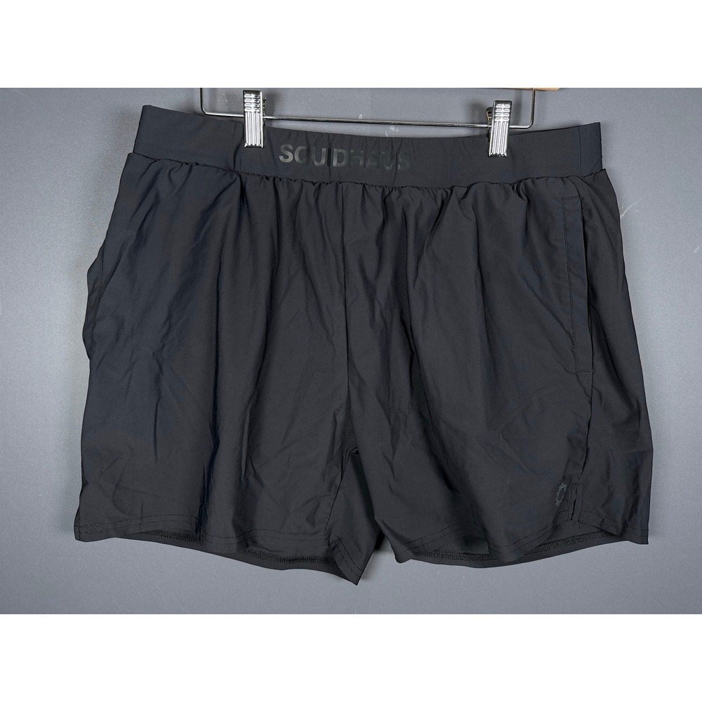 Squidhaus Mens XL Black Athletic Gym Training Shorts Death Over Average NWOT